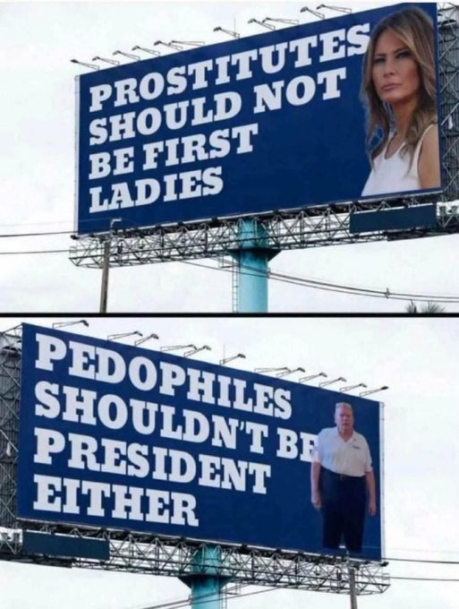 matthew_hu41905's tweet photo. 🚨 AMERICA WAKE UP! We deserve honest leaders, NOT criminals in suits like Trump &amp; Melania! Prostitutes should NOT be First Ladies! Pedophiles should NOT be President either! End this filthy corruption NOW! 💀🔥😡 https://t.co/tWp54ldVJ8