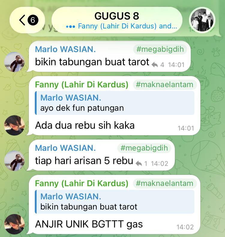 GUGUSWOLU's tweet photo. Iuran buat beli rumah buat living together di luar negeri? ❌
Iuran buat narot ✅ https://t.co/GBkbn9cvzS