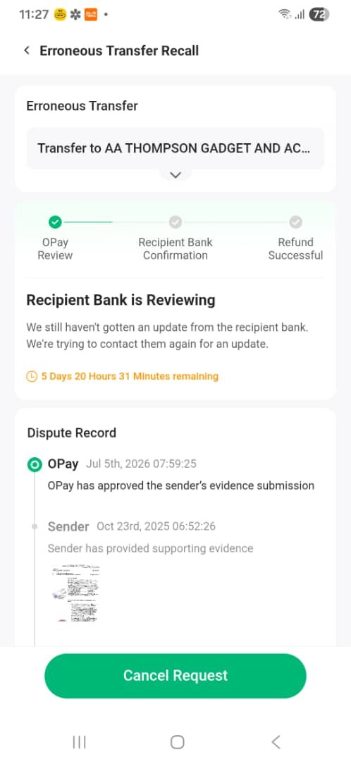 mairoakamba's tweet photo. @OPay_NG I see the response now, @moniepointng  please respond try me get my money back this is almost a year now. It's showing no response time from 7 days o 5 days now. 
@cenbank  please see oo https://t.co/KqZwPJ2vjt