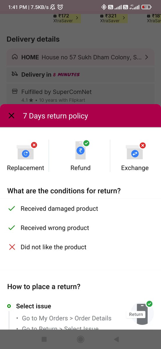 mohitbhawla's tweet photo. Damage product de diya or jo policy usko bhi follow nhi kr rhe koi to reason hoga seller mna kr rha h to fir flipkart n return policy m kyo lik rka h ki damage product return hoga @Flipkart @flipkartsupport @NANDAMURIKALYAN https://t.co/g6NzycfByz