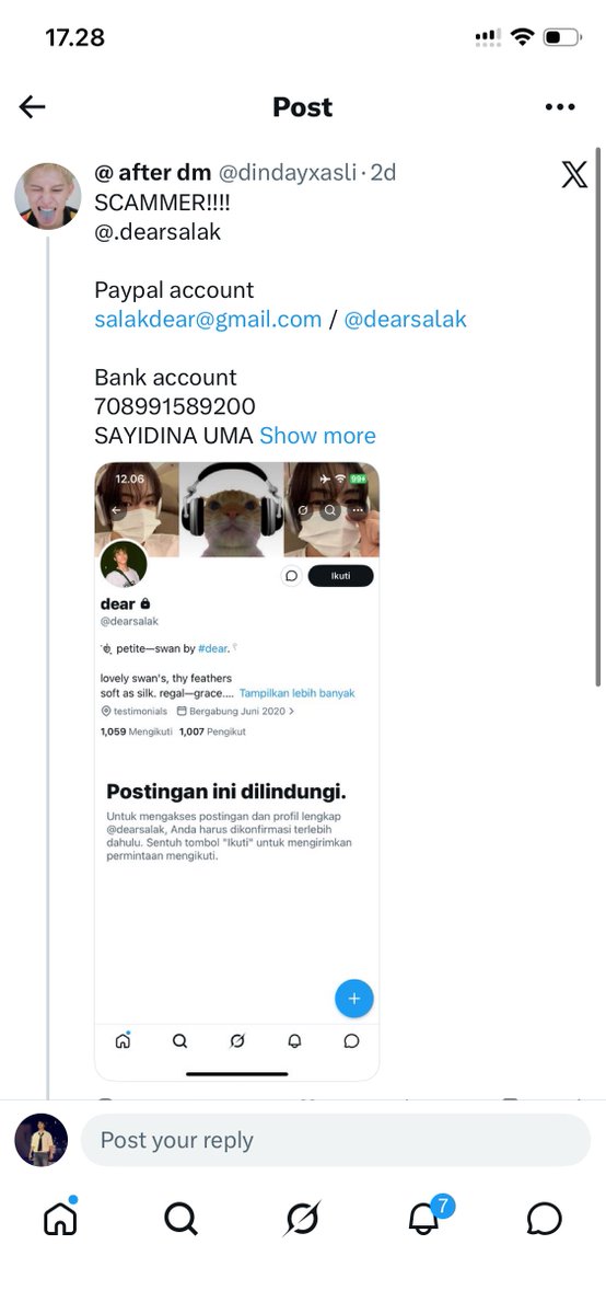 yanghoonthinker's tweet photo. YAALLAH ALHAMDULILLAH DILINDUNGIN DARI SCAMMERS BENERAN HAMPIR TF TAPI KAYA MULUS BGT DIA SUMPAH IH JAHAT BGT YAALLAH (aku tadi follo follo an tbtb lgsg di remove + gembokan) https://t.co/Xnt5GIheiR