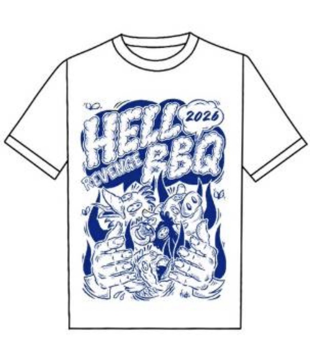 kaedesan's tweet photo. (；´Д`)地獄リベンジTシャツ。週明けぐらいからボチボチ受注始めようと思います。
初めての方は
現地受け取り(送料なし)
発送(送料あり)の別あるのでご注意ください。
また、発送については開催後に発送になる場合があります。
#hellbbq https://t.co/a2EkQE3Qv7