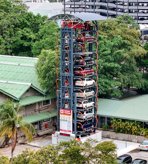 NewsWireLK's tweet photo. Sri Lanka has introduced its first automated rotary parking system, offering a space-saving solution that allows multiple vehicles to be parked vertically and retrieved automatically.

The system is designed to maximise parking capacity in areas with limited space. 🚗🇱🇰 https://t.co/UwQEBkdnh0