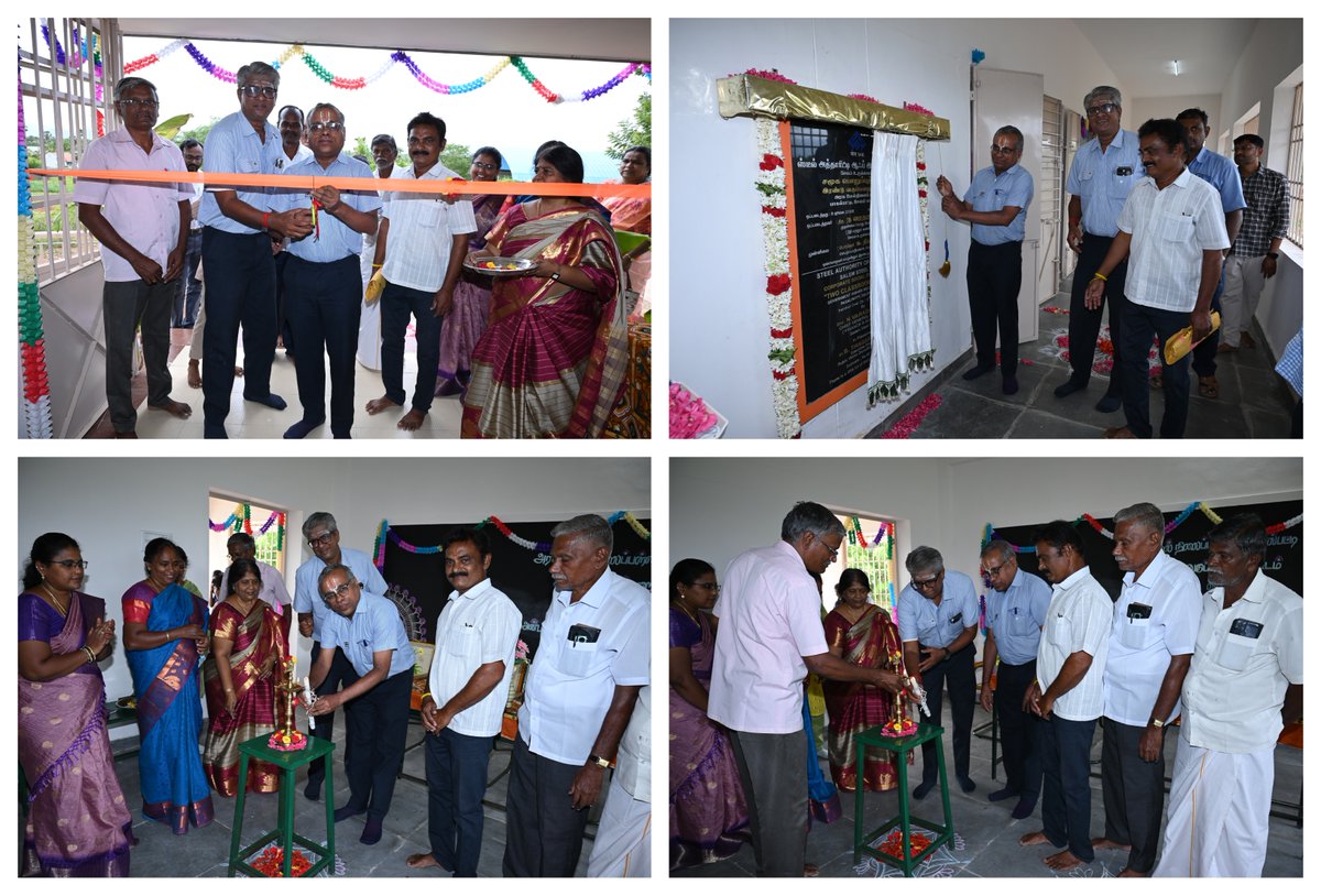 PlantSalem's tweet photo. Inauguration of Two-Classroom Building at Government Higher Secondary School, Pagalpatty under CSR scheme of Salem Steel Plant.

A two-classroom building constructed under the Corporate Social Responsibility (CSR) scheme of the Steel Authority of India Limited, Salem Steel Plant was inaugurated by Shri N Varadarajan, Chief General Manager (Finance & Accounts), Salem Steel Plant on 08.07.2026 at Government Higher Secondary School, Pagalpatty, Salem District.

The function was also graced by Shri K. Nagarajan, General Manager (CSR), along with school teachers and students, who actively participated in the inauguration ceremony.

The newly constructed classroom block is intended to strengthen educational infrastructure and provide improved learning facilities for students in the region.

This initiative reflects the commitment of Salem Steel Plant under SAIL’s CSR programmes towards community development, particularly in the areas of education and skill enhancement.

The new classrooms are expected to create a better learning environment and benefit students through improved space, infrastructure, and academic support facilities.
#SAILSSP