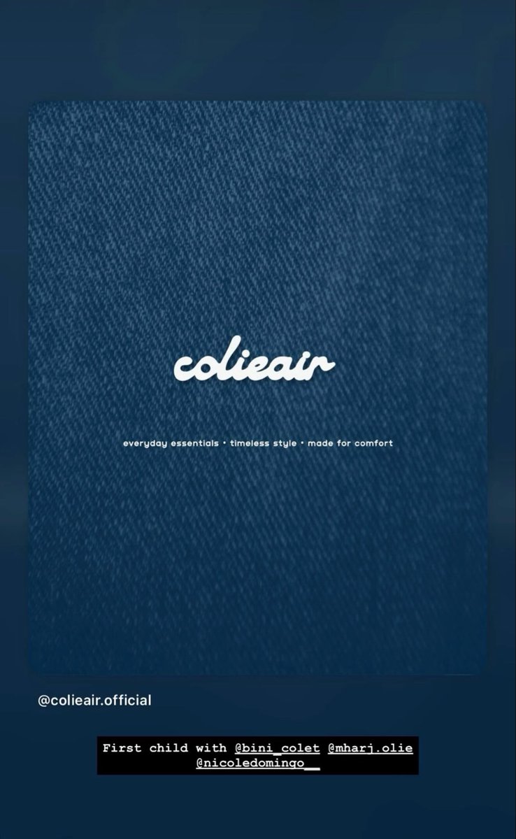 coletfansuporta's tweet photo. [JUST IN] INTRODUCING COLIEAIR

COL + OLIE + AIR = 👀 

FOLLOW COLIEAIR HERE! 
🔗 https://t.co/QUfM9X9NVs

@bini_colet 
#SHOP_LOCAL
#COLIEAIR https://t.co/MhncqsH1fE