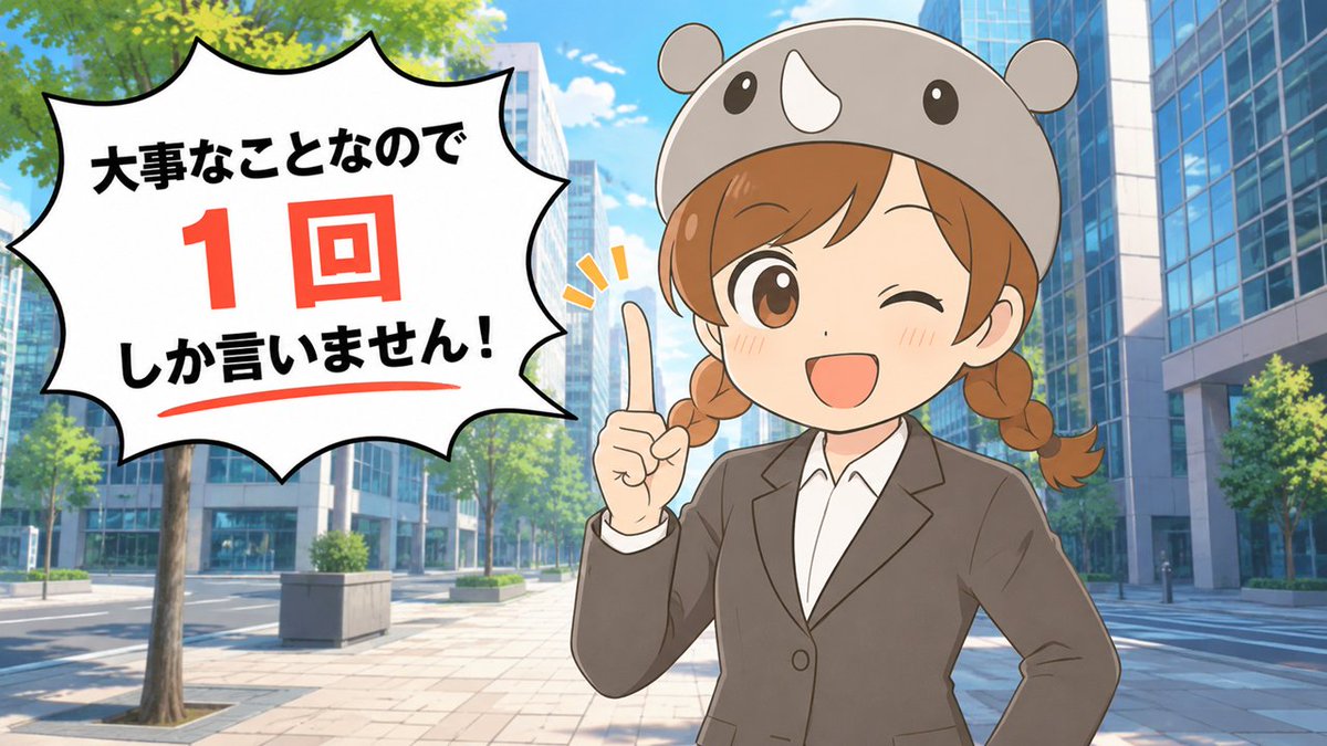大事なことなので1度しか言いません。 子供を学校へ送り出す前に 