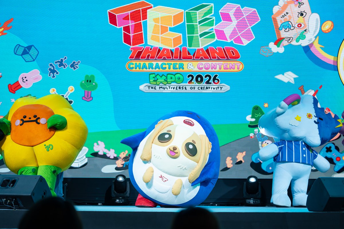 GmmtvShop's tweet photo. นำภาพบรรยากาศความน่ารักของ GMMTV FANDOM CHARACTER ในงาน Thailand Character &amp; Content Expo (TCEX) 2026 มาฝากค่า

GMMTV OFFICIAL MERCHANDISE BOOTH
9 - 12 July 2026
PARAGON HALL, 5th FLOOR, SIAM PARAGON

#SiamParagonxTCEX2026xGMMTV
#GMMTV https://t.co/zH2Lr7Ka74