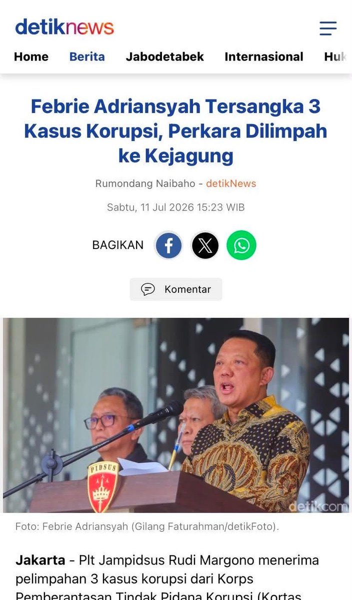 HerryAbdul's tweet photo. Kenapa tidak dilimpah ke KPK? https://t.co/SCMUCfePpU