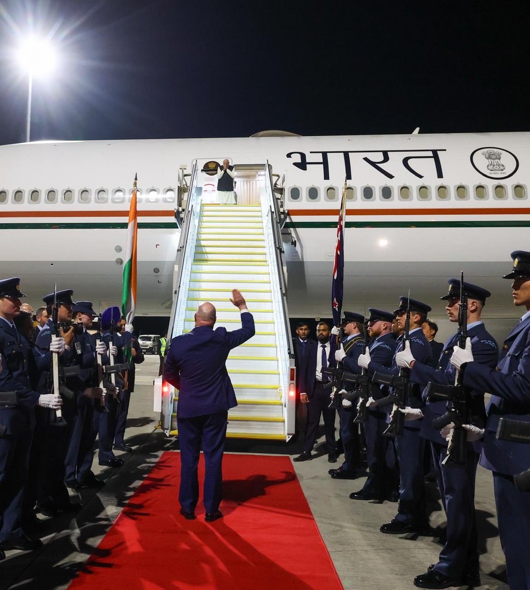 DDNewslive's tweet photo. A visit that deepened bonds, strengthened partnerships and shaped a shared future.

After concluding substantive discussions and overseeing key set of outcomes in New Zealand, PM @narendramodi departs for India. In a special gesture, he was seen off by PM @chrisluxonmp at the airport.

PM Modi’s three-country visit to Indonesia, Australia and New Zealand delivered significant outcomes advancing cooperation across several sectors including trade, technology, security, education, innovation and people-to-people exchanges among others.

@MEAIndia @IndiainNZ #IndiaNewZealand #PMModiInNewZealand #ModiInNZ