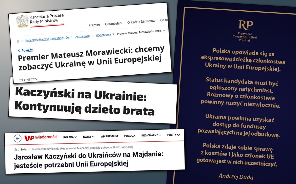 Bart_Wielinski's tweet photo. Ciekaw jestem, jakie fikołki wykona jeszcze PiS ws. Ukrainy i ustawy zakazującej jej wejścia do Unii Europejskiej

Wszak kilka lat temu to Morawiecki, Duda i Kaczyński najbardziej wspierali tę ideę

Czy @CzarnekP myśli, że wszyscy mają w Polsce amnezję? https://t.co/3kvGEOfbZe