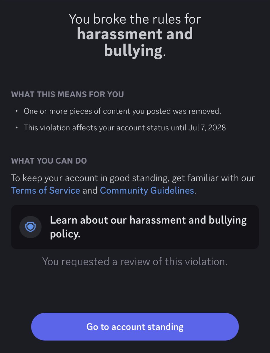 RobloxCandian's tweet photo. Nice @discord_support hit me with a triple combo of false reports when ur support system is fucking useless I never even ban evaded and there was no photo either and keep in mind 2 reports was in 30m of each other and I wasn’t online 30m ago https://t.co/h8ic6S2UWl