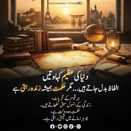 MariaBalochPK's tweet photo. یہ دنیا کے مختلف ممالک کے بہترین کہاوتیں ہیں:
"جو اپنے پڑوسی کے گھر کو ہلاتا ہے، اس کا اپنا گھر گرجاتا ہے" (سوئس کہاوت)
"اگر کوئی شخص پیٹ بھر کر کھا لے تو اسے روٹی کا ذائقہ محسوس نہیں ہوتا" (اسکاٹ لینڈ کہاوت)
"اگر تم مسکرانا نہیں جانتے تو دکان نہ کھولو" (چینی کہاوت)
"اچھی شکل سب سے مضبوط سفارش ہے" (انگلش کہاوت)
"نیکی کرنا احسان فراموش کے ساتھ ایسا ہے جیسے سمندر میں عطر ڈالنا" (پولینڈ کہاوت)
"اگر تم کسی قوم کی ترقی دیکھنا چاہتے ہو تو اس کی عورتوں کو دیکھو" (فرانسیسی کہاوت)
"ہم اکثر چیزوں کو ان کی حقیقت سے مختلف دیکھتے ہیں کیونکہ ہم صرف عنوان پڑھنے پر اکتفا کرتے ہیں" (امریکی کہاوت)
"دوسروں کی غلطیاں ہمیشہ ہماری غلطیوں سے زیادہ واضح ہوتی ہیں" (روسی کہاوت)
"تمہاری قناعت تمہاری نصف خوشی ہے" (اطالوی کہاوت)
"ہر انسان اپنی تقدیر خود بناتا ہے" (انگلش کہاوت)
"اپنے دماغ کو علم سے لیس کرو، بہتر ہے کہ جسم کو زیورات سے سجاؤ" (چینی کہاوت)
"خود پسندی جہالت کی پیداوار ہے" (اسپین کہاوت)
"وہ محبت جو تحفوں پر انحصار کرے، ہمیشہ بھوکی رہتی ہے" (انگلش کہاوت)
"اس عورت سے ہوشیار رہو جو اپنی فضیلت کے بارے میں بات کرتی ہے اور اس مرد سے جو اپنی دیانت داری کے بارے میں بات کرتا ہے" (فرانسیسی کہاوت)
"اپنی بیوی کو محبت دو اور اپنی ماں کو اپنا راز بتاؤ" (آئرلینڈ کہاوت)
"پانچ سال تک اپنے بچے کو شہزادہ بناؤ، دس سال تک غلام کی طرح اور اس کے بعد دوست بن جاؤ" (ہندی کہاوت)
"انسان ہونا آسان ہے، مگر مرد بننا مشکل ہے" (روسی کہاوت)
"میرے خاندان نے مجھے بولنا سکھایا، اور لوگوں نے مجھے خاموش رہنا سکھایا" (چیکوسلوواک کہاوت)
"جو لوگوں کو علم کی نظر سے دیکھتا ہے ان سے نفرت کرتا ہے؛ اور جو انہیں حقیقت کی نظر سے دیکھتا ہے انہیں معاف کرتا ہے" (اطالوی کہاوت)
"غصہ ایک تیز ہوا ہے جو عقل کے چراغ کو بجھا دیتا ہے" (امریکی کہاوت)
"جو لوگ دیتے ہیں انہیں اپنے دینے کی بات نہیں کرنی چاہیے، جبکہ جو لوگ لیتے ہیں انہیں اس کا ذکر کرنا چاہیے" (پرتگالی کہاوت)
"بڑا درخت زیادہ سایہ دیتا ہے مگر کم پھل دیتا ہے" (اطالوی کہاوت)
"اپنی فکر کو پھٹی ہوئی جیب میں ڈال دو" (چینی کہاوت)
"زیادہ کھا لینا بھوک سے زیادہ نقصان دہ ہے" (جرمن کہاوت)
"ہر دن بوئے، ہر دن کھاؤ" (مصری کہاوت)
"اے انسان، موت کو نہ بھولو کیونکہ یہ تمہیں نہیں بھولے گی" (ترکی کہاوت)
"انتقام کی لذت ایک لمحے کی ہے، مگر معافی کا سکون ہمیشہ کے لئے رہتا ہے" (اسپین کہاوت)
"محبت اور خوشبو کو چھپایا نہیں جا سکتا" (چینی کہاوت)
"جس کی جیب خالی ہو، اسے اپنی زبان کو میٹھا بنانا چاہیے" (ملائیشیائی کہاوت)
"پانی کے چھوٹے قطرے بھی ندی بنا سکتے ہیں" (جاپانی کہاوت)
"اللہ پرندوں کو رزق دیتا ہے مگر انہیں اسے پانے کے لیے پرواز کرنا پڑتا ہے" (ہالینڈ کہاوت)
"محبت تب تک باقی رہتی ہے جب تک پیسہ ہوتا ہے" (فرانسیسی کہاوت)
"جو اپنے دوست کو قرض دیتا ہے، وہ دونوں کو کھو دیتا ہے" (فرانسیسی کہاوت)
"جو کوئی خوبصورت عورت سے شادی کرتا ہے اسے دو آنکھوں سے زیادہ کی ضرورت ہوتی ہے" (انگلش کہاوت)
"جس کی پشت پر تنکا ہوتا ہے، وہ ہمیشہ آگ سے ڈرتا ہے" (فرانسیسی کہاوت)
"جس نے منزل تک پہنچنے کا عزم کر لیا، اس نے ہر رکاوٹ کو معمولی سمجھا" (فرانسیسی کہاوت)
"جو خود کو بھیڑ سمجھتا ہے، بھیڑیا اسے کھا جائے گا" (فرانسیسی کہاوت)
پاکستان کی کہاوت کمنٹ میں لکھ دو کسی کو آتی ہے تو
