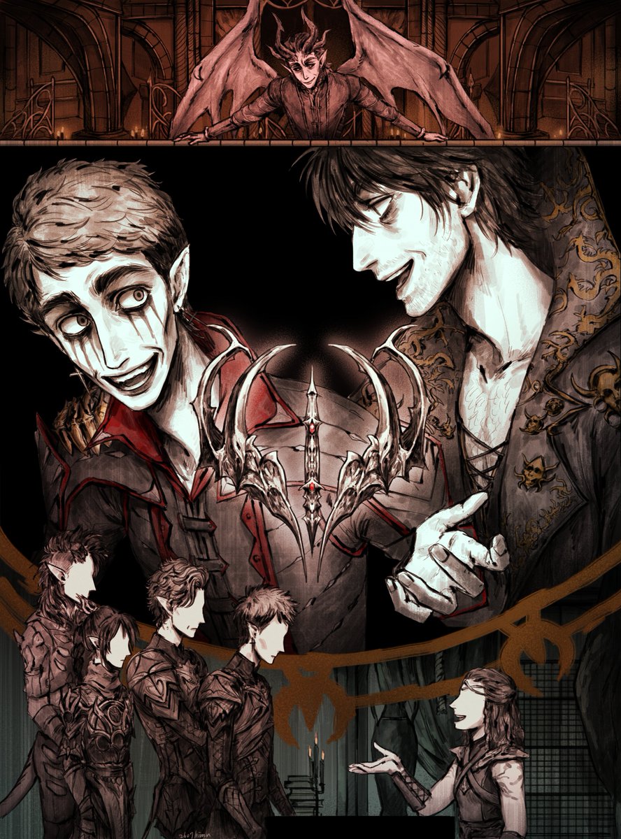 himu_fanart's tweet photo. I opened a portal for you and Lord Gortash. The crown of Karsus left the vault, and an opportunity opened for a devil named Raphael. https://t.co/TpwABtWTN0