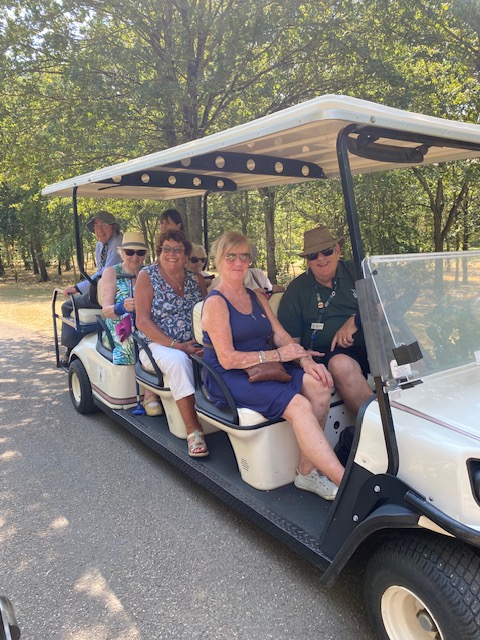 WarWidowsAssoc's tweet photo. Just spent 2 v hot days with some members in  lovely Lichfield, visiting Cathedral &amp; @Nat_Mem_Arb. Buggy rides helped us enjoy the memorials more comfortably.
TY to our hosts - you were so welcoming!
Thankfully, nobody succumbed to the heat but most gave in to ice cream 😂🍦 https://t.co/PwTjBUC7q9
