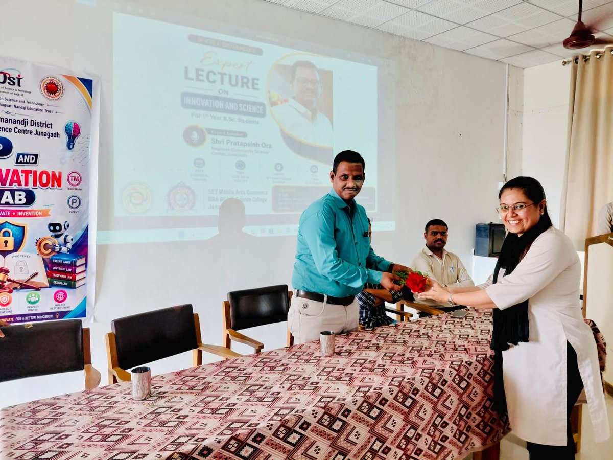CscJunagadh's tweet photo. Conducted 3 combined #awareness sessions @SETScienceCollege covering #IPR session #patents,#copyrights,#trademarks &amp; #designs.#EnergyConservation #plasticreduction &amp; #WorldPopulationDay.The program concluded with an interactive #quiz making the sessions engaging.@InfoGujcost https://t.co/tV7r86uM12