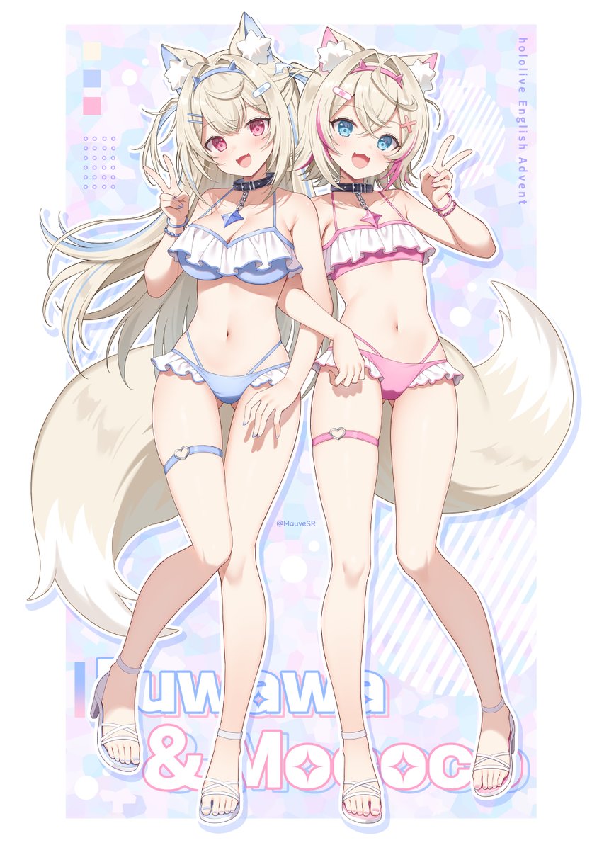 MauveSR's tweet photo. 水着フワモコちゃん🩵🩷
#FWMCpix https://t.co/xLOsuc2qMk