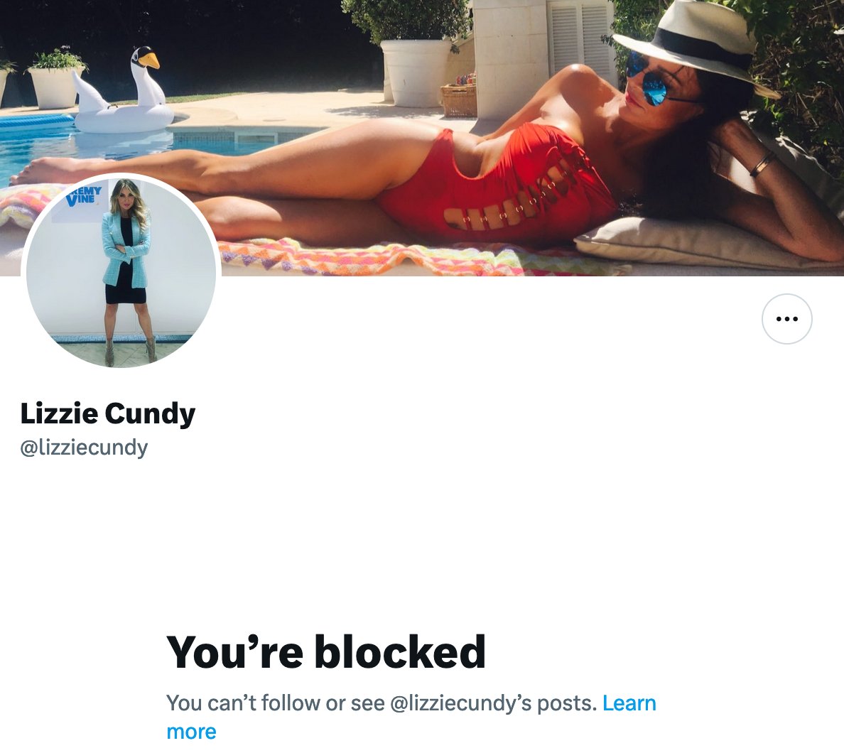 M_Steeples's tweet photo. I see 'Cundy' #Cundy is trending here on Twitter. I was disappointed it wasn't due to the noxious knicker flasher Lizzie Cundy at least being arrested or cancelled. It was an honour to be blocked by this nasty, plastic-not-fantastic nuisance many years ago. https://t.co/BbvMOzyc8w