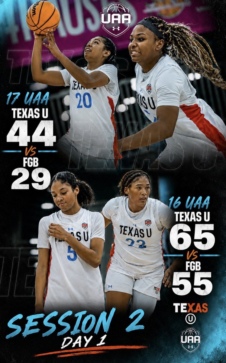 TXUBasketball's tweet photo. UAA Session 2 Day 1 for our @TXUBasketball 17u and 16u squads.. Looking forward to a good continuation for both teams on Saturday- Day 2!

#TXUFam🖤🧡 
#UsVsJuly https://t.co/LYGKfSF1Rv