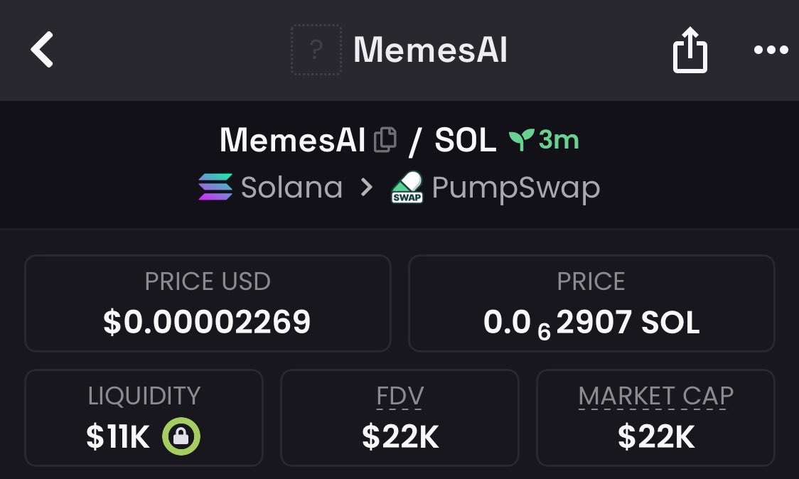KIng_of_sol8's tweet photo. $MemesAI 💎 Mcap at $22K. 
Private accumulation is underway. This is where generational wealth starts. 💰
DM for the drop📥. 
CA: 4i7AHzGkMRfuq7dsDtDYRJhNPWJox4Lgh5kN2Awhpump
#Memecoin #CryptoAlpha #Underdog #Ftp #100xGems https://t.co/ZZ0giuRWH6