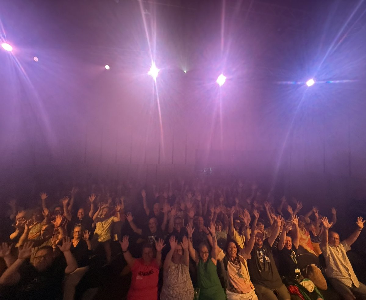 IanProwse's tweet photo. Our 20th High Summer show at the Phil and it had a bit of everything 😍
2 standing ovations and a lot of love in the room. 
We’ve moved out the chairs for tonight’s 7 piece band show. 
Onstage 8pm. 
There’s a couple of returned tickets if anyone wants to come (for free!). https://t.co/W13rGfeFZF