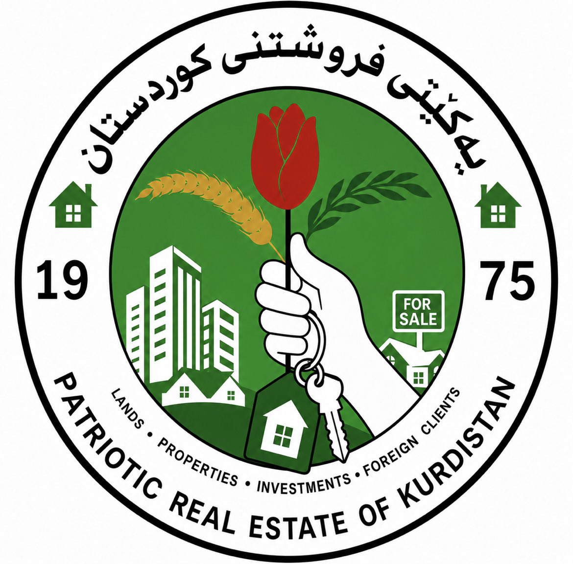 XSrodX's tweet photo. Since KRG and the ruling parties, PDK and PUK, continue to act like real estate companies by selling Kurdistan to Arabs and foreigners

I’m kindly suggesting these updated logos to better reflect their true mission. https://t.co/NEyGc3279J