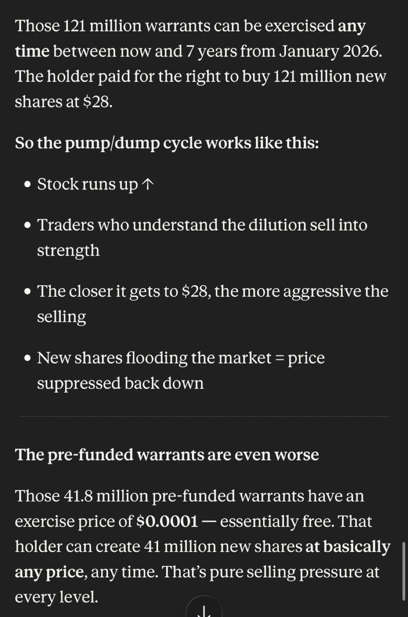 David_Michael03's tweet photo. @ChairmansLedger He’s not even educated on the real warrants and they are coming from multiple fronts.   Weird he only addresses acquisitions.  Read this very carefully and you’ll know why every rally gets sold off. https://t.co/5Al3eQUK6r