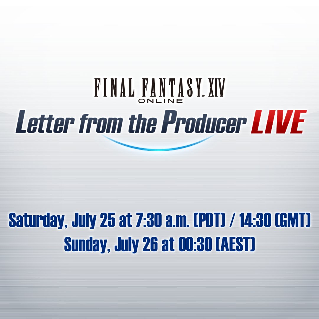 FF_XIV_EN's tweet photo. The next Letter from the Producer LIVE will air from Fan Festival 2026 in Berlin! 🌐 https://t.co/WrDCnGqygy

📅 July 25 at 7:30 a.m. (PDT) / 14:30 (GMT) / July 26 at 00:30 AEST.

Join Lead Battle Content Designer Masaki Nakagawa for a in-depth look at beastmaster! https://t.co/tf5dtouGdy