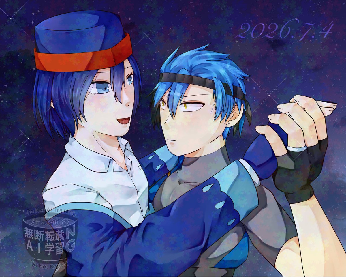 Hatisiti_87's tweet photo. @pkgmousou ご報告です🎵
みなうりさん宅アラゴくんと拙宅のセレステがダンスの師弟関係を経て将来的に恋愛関係にならせていただく運びになりました！！
他校の生徒と教師ですが少しずつ絆を育み、将来は夢を追う大切なパートナーになります💙🩵 https://t.co/ePEqGl0QDf