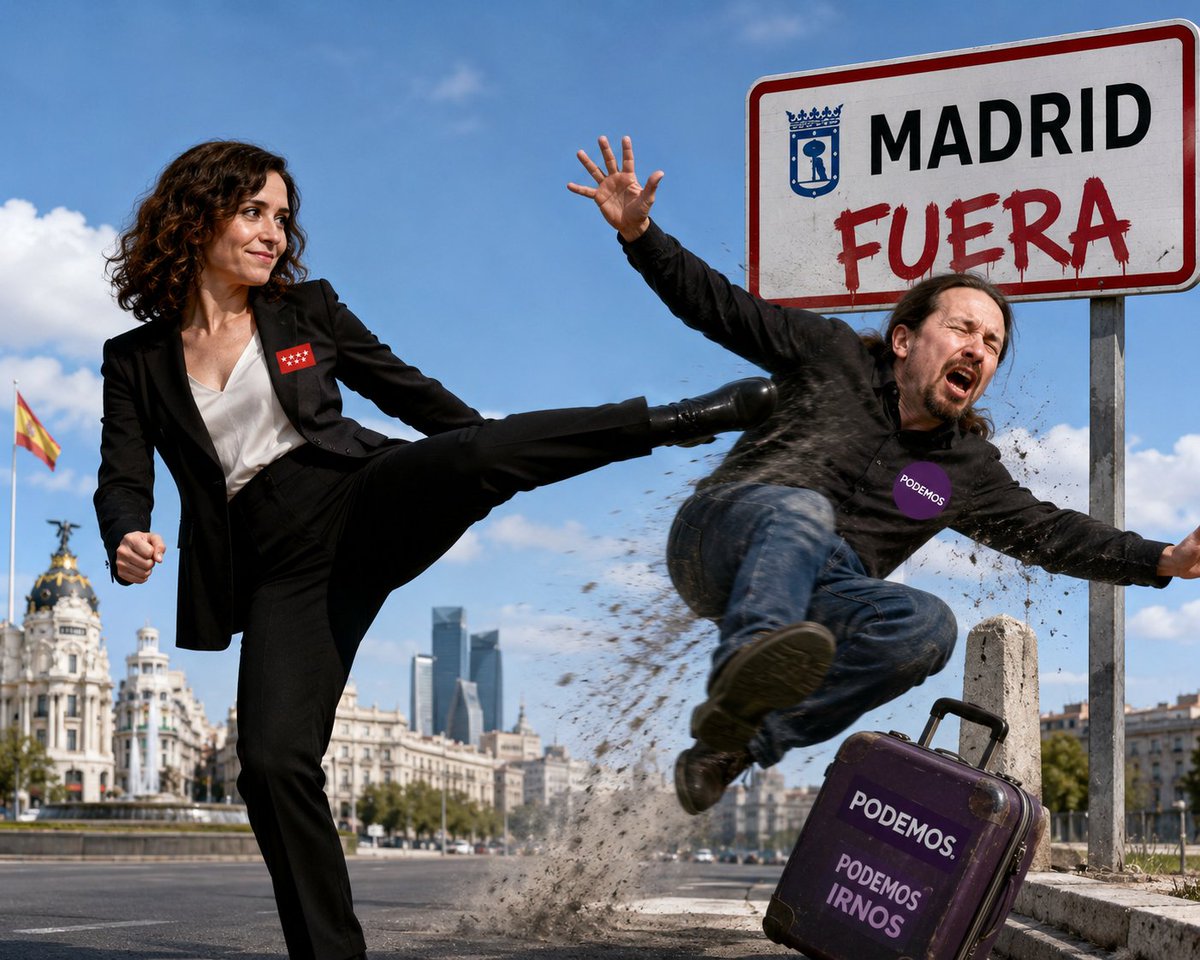 MariFerRORO83's tweet photo. @_constitucion78 Si Ayuso sacó a Pablo Iglesias, Ione Belarra será la siguiente. 🤣

Parece que Podemos aún no se ha enterado de que Madrid no los quiere.
#YoConAyuso https://t.co/FjFvOoTOML