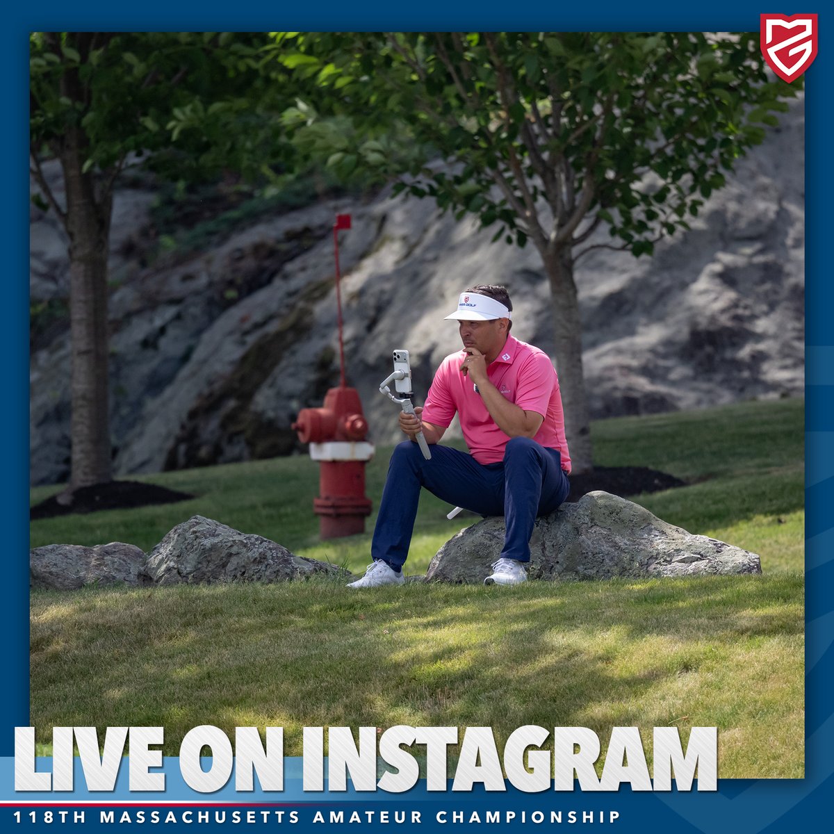 PlayMassGolf's tweet photo. We're live for the final 36-hole match of the 118th Massachusetts Amateur Championship:
Aidan Emmerich vs. Zac Georgantas for the title!
#MassAm #MassGolf
Live Stream: https://t.co/mbJXGKHpG8 https://t.co/u2dXZ8AQdF