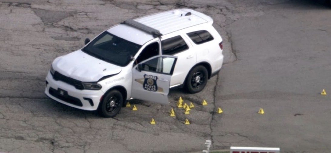 RickFOP86's tweet photo. GRATEFUL to hear Indiana State Trooper (and Marine) is Stable after gun battle

Public reports show Suspect Attacked the Sgt who was shot multiple times…

Yet Sgt Justin Heflin stayed in the fight and returned fire

Trooper continues to recover, Suspect does not #NotToday https://t.co/NOxcGhXnnw
