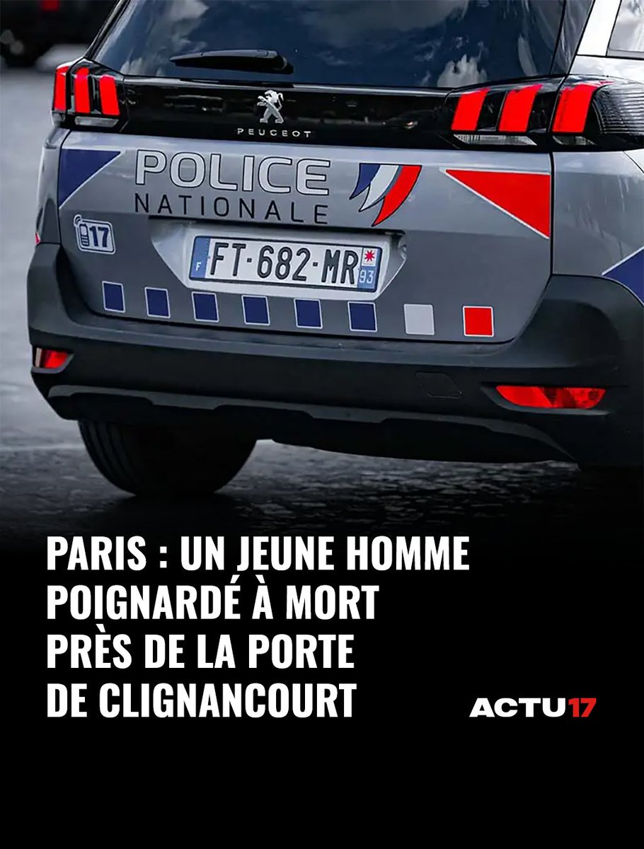 Actu17's tweet photo. 🔴 Paris : Un jeune homme poignardé à mort près de la porte de Clignancourt, l'agresseur en fuite ➡ https://t.co/J6XtHcbBQz https://t.co/svA9uKiBo5