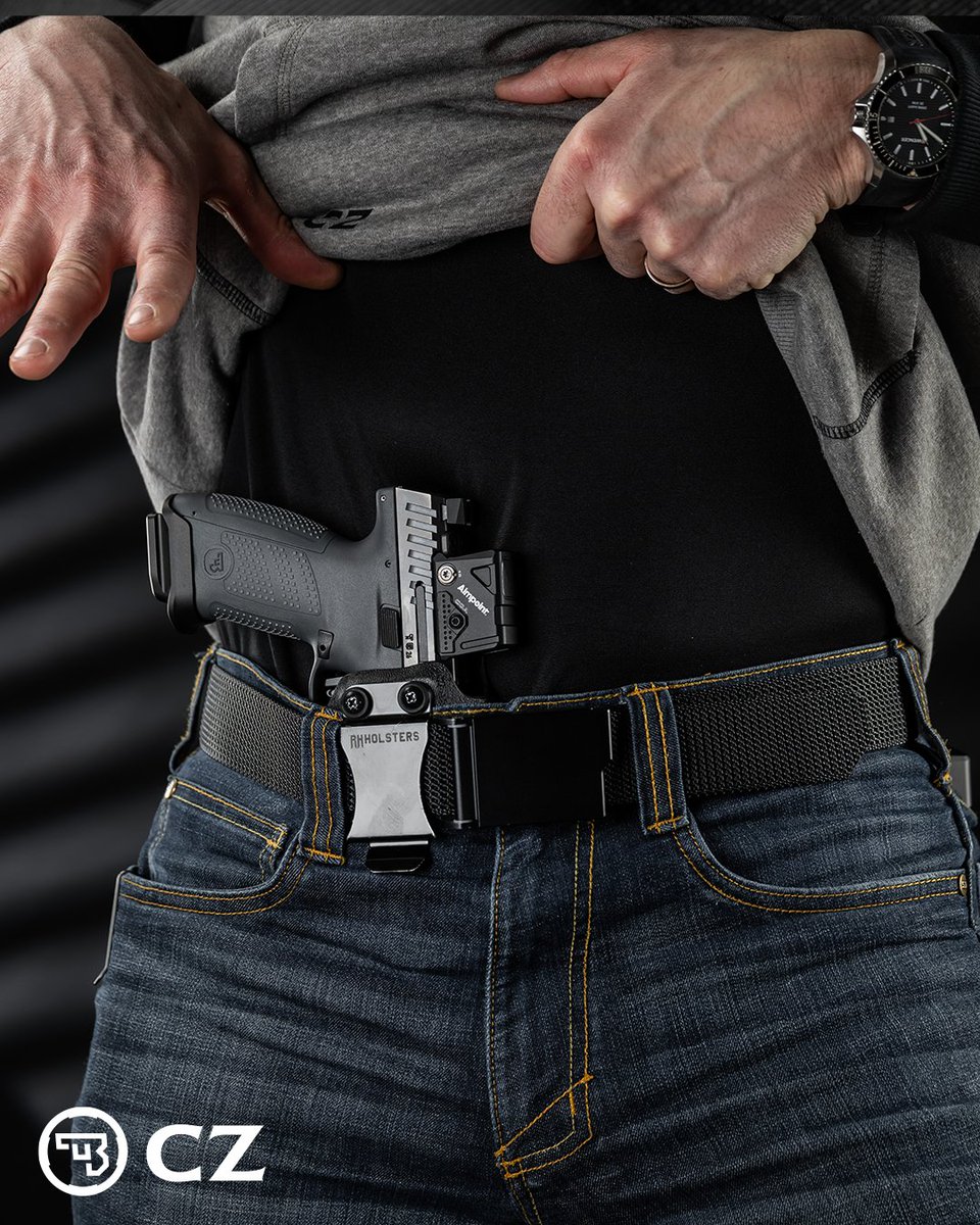 CZ_Firearms's tweet photo. CZ now has its own pistol with A-CUT for Aimpoint COA. The CZ P-10 C PORTED COA, the newest and most in-demand model in the P-10 family, now comes with a gray frame, an aluminum trigger, and a magwell.  More info at https://t.co/ONTMn22WFc https://t.co/Al9O4rMZp9