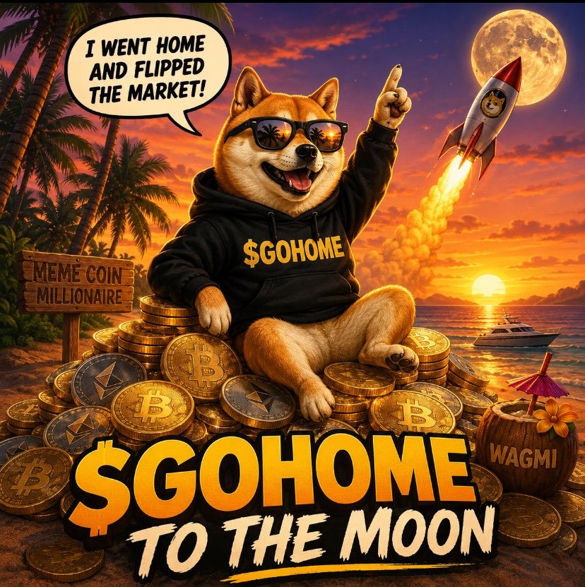 Akanni_06's tweet photo. @GoHome_Token When the mission is to go home and flip Bitcoin: $GOHOME delivers! 🌴🚀 #GOHOMEmeme $GOHOME @GoHome_Token https://t.co/gHXFU23zU3