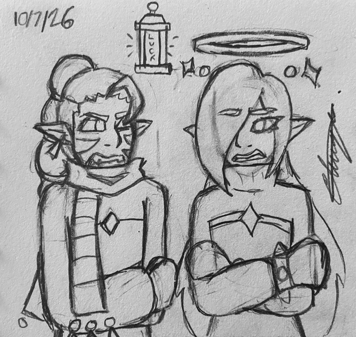 LanternLuck's tweet photo. Cold shoulder

I just wanted to draw these two being cold but I couldn’t help myself and gave them jumpers and a scarf to keep them warm

#Teass #eclipseandsaturnshow #teasspluto #teasssaturn https://t.co/lj8riDHXng