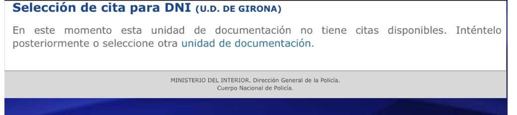 punsix's tweet photo. Agafar cita prèvia per renovar el DNI amb la @policia és missió impossible a les comarques de Girona. Ni pel web, ni per telèfon. Errors continus i manca de disponibilitat. https://t.co/dTKjRE9uSB