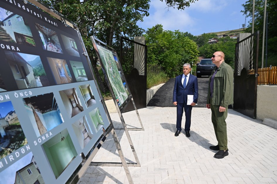 AydinKerimov_Az's tweet photo. Prezident İlham Əliyev Şuşanın Kiçik Qaladərəsi kəndində görülən işlərlə tanış olub və kəndə qayıdan sakinlərlə görüşüb

https://t.co/gMNvMZCb2V https://t.co/zCl6EnVwSe