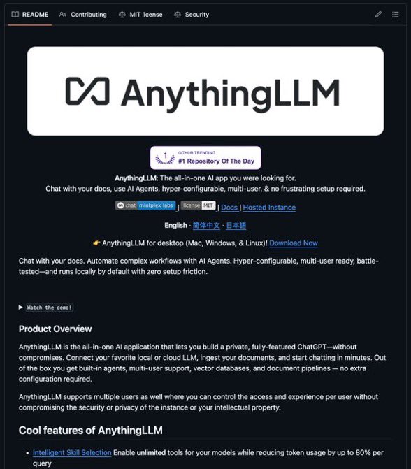 0x0SojalSec's tweet photo. The most useful list of best tools to run powerful LLMs completely free on your laptop locally: #1 Trending on GitHub. 

1. AnythingLLM – All-in-one workspace for chatting with your documents + building agents  
- https://t.co/eSt24rdmIx

2. KoboldCpp – Lightweight and great for creative writing or roleplay setups  
- https://t.co/Aq5dmQHyC6

3. llama.cpp – The core engine. Very efficient and runs on almost any hardware  
- https://t.co/gBdQaveyT7

4. Open WebUI – Clean, ChatGPT-style web interface that works beautifully with Ollama  
- https://t.co/BsAPvArw5v

5. GPT4All – Simple desktop app with built-in document chat features  
- https://t.co/Q9KUNL81G9

6. LocalAI – OpenAI-compatible API that runs on any hardware with many backends  
- https://t.co/PSzr595oEG

7. vLLM – High-speed inference engine when you need faster responses at scale  
- https://t.co/jm9lKmNd2m