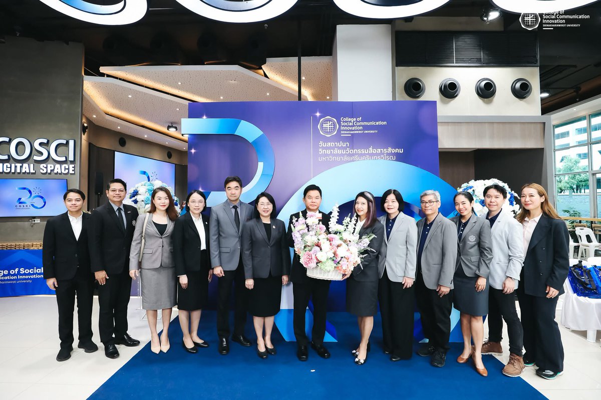 CosciSWU's tweet photo. 🎉 COSCI 20th Anniversary
🎗 เนื่องในโอกาสวันคล้ายวันสถาปนา วิทยาลัยนวัตกรรมสื่อสารสังคม ครบรอบ 20 ปี
โดยได้รับเกียรติจากหน่วยงานต่างๆ ภายในมหาวิทยาลัย อาทิ คณะ วิทยาลัย สถาบัน สำนัก ร่วมแสดงความยินดี
📅 ในวันที่ 7 กรกฎาคม 2569
#cosci #swu #cosciswu #ทีมนวัต #ทีมมศว https://t.co/RRrEohA51F