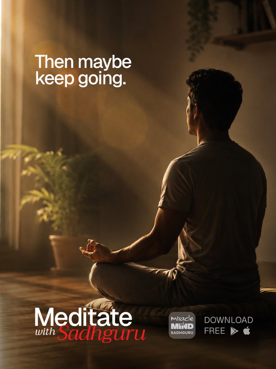 miraclemindapp's tweet photo. Stop meditating.

Unless you want more clarity, better focus, and less stress.

If you stay with it, meditation can become a simple daily way to create a little distance from the noise in your Mind.

Link: https://t.co/i1MdIluK8q https://t.co/lrwoLZTGBr