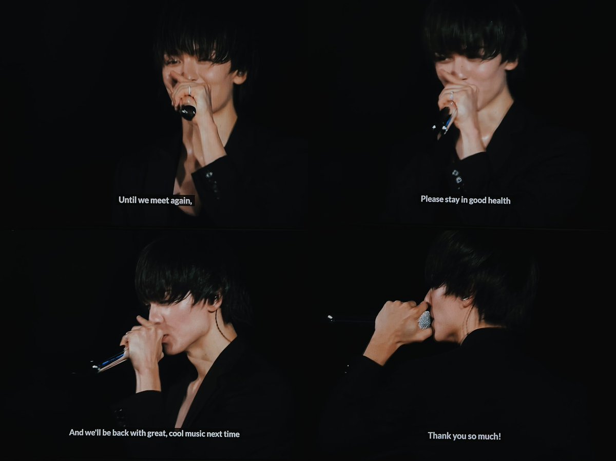 joshu_jihanist's tweet photo. “𝙪𝙣𝙩𝙞𝙡 𝙬𝙚 𝙢𝙚𝙚𝙩 𝙖𝙜𝙖𝙞𝙣… please stay in good health and we’ll be back with great, cool music next time. thank you so much!” - vernon 🥹🩶 https://t.co/d7ophSWbJF