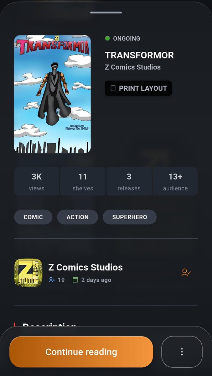 Z_comics_studio's tweet photo. Fun fact: Do you know the Transformor series has 3k views on Global comix 🙃🔥
#globalcomix #indiecomic #superhero #transformor https://t.co/fGFioCT4Sj