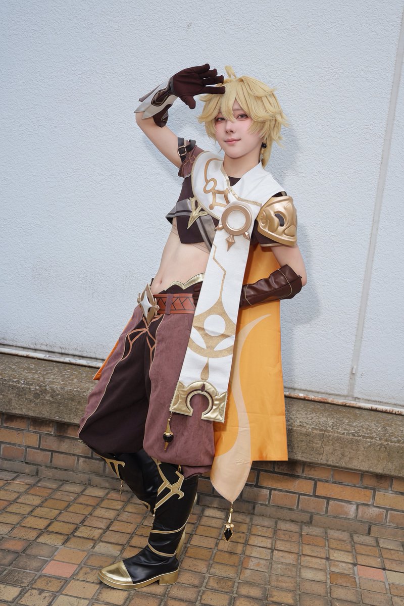 01MO12's tweet photo. Cosplay

     ⋆ ☄︎. Traveler - Aether - ˚ *

                                        Model：@denki_yama_ https://t.co/NOQXfbTPJ3