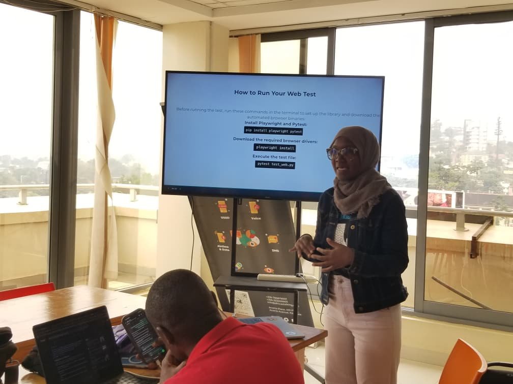 pyladieskla's tweet photo. We're having a great meetup with @kyranatie 
@Africastalking Kampala offices on Python Testing for web application. 

She explores how testing helps developers build reliable, maintainable and production ready applications. https://t.co/J4T2a95vBs
