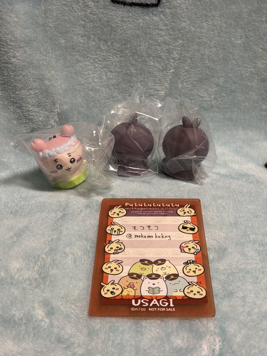 mokomokokng's tweet photo. 交換 譲渡
映画ちいかわ 
ミニソフビフィギュアコレクション

譲)ヒトハ、フタバ、古本屋

求)ちいかわ、ハチワレ(各1)
または定価＋送料

交換→郵送・送料相互負担
譲渡→ゆうちょでのお取引

ご検討よろしくお願いします🏝️ https://t.co/FFz6uivqle