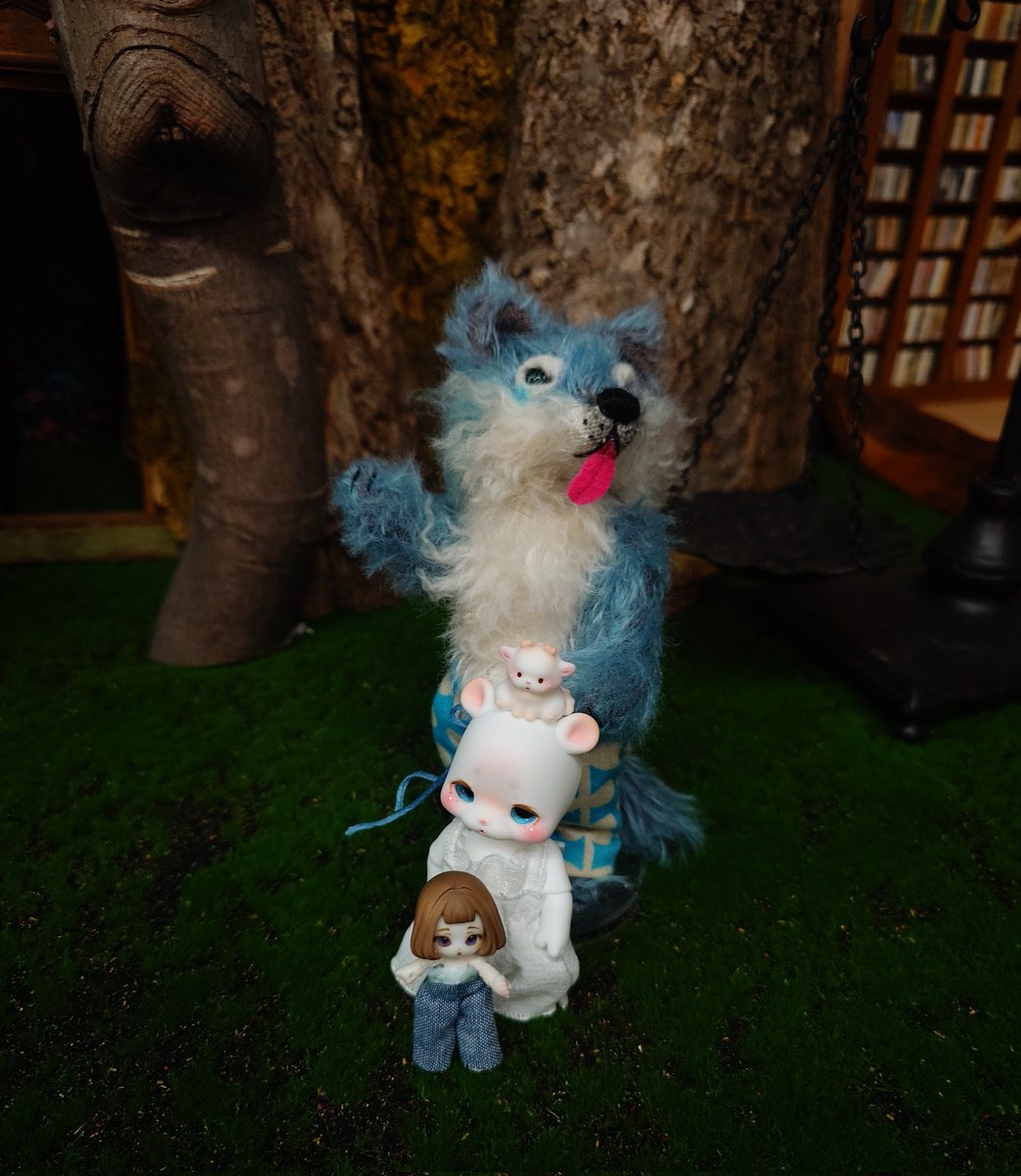 sari_inoco's tweet photo. 写真うまく撮れなさ過ぎた、、オオカミくん可愛かった🐺NIJICOさん作品いつかご縁があったらお迎えしたい！#秘密の森庭 https://t.co/l104cFXilB