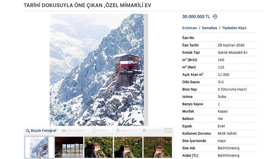 habermatris's tweet photo. Erzincan'da 'Düğün Dernek 2' filmine ev sahipliği yapan ve 96 basamakla ulaşılan ikonik ev, satışa çıkarıldı.  

• 30.000.000 TL https://t.co/ppsTS8cg0g