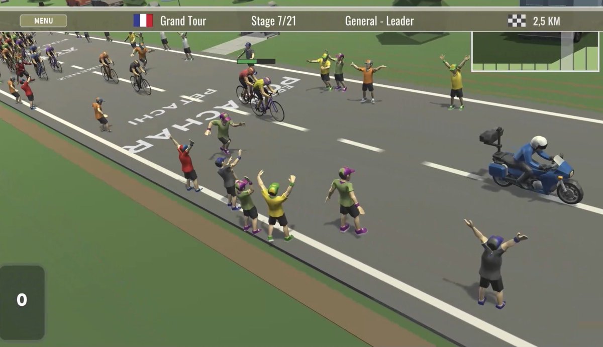 RaulMdev's tweet photo. Ojalá una etapa de montaña hoy en el #tdf2026 . Cycling Champion sale este jueves 16! #screenshotsaturday https://t.co/79lUISuqyt