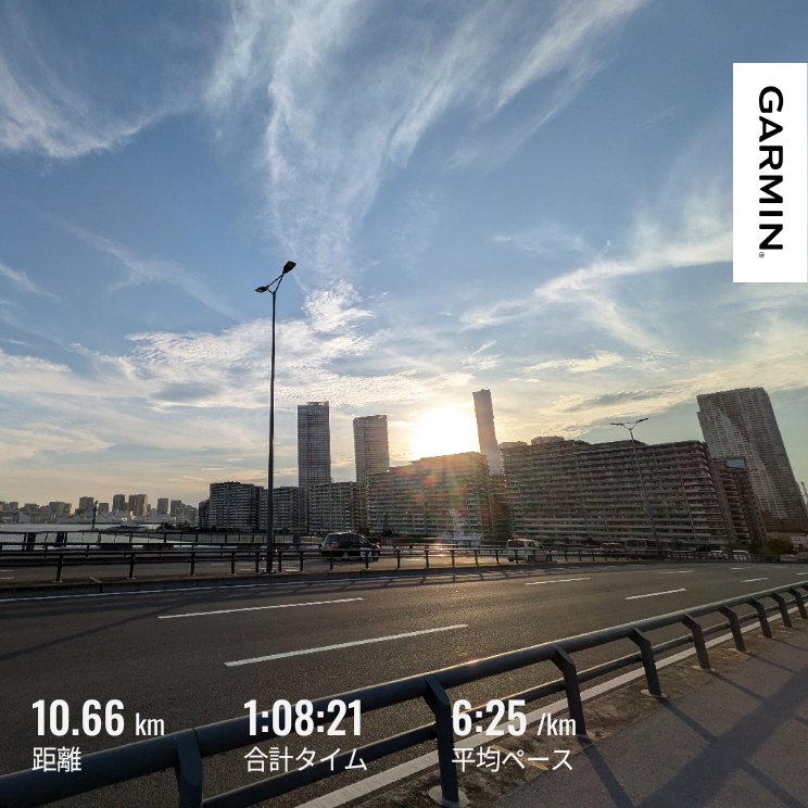 masato_now's tweet photo. 夕ジョグ🏃‍♂

真夏日。風に救われる。
#豊洲大橋

#ランニング #ジョギング #GARMIN #BeatYesterday https://t.co/koJH4F2TkX