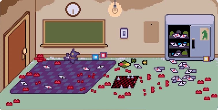 funniguy_2's tweet photo. @AmnesiaBug @cherrystar_ink plus there’s literally nothing in the supply closet that they would actually need. like it’s literally full of random shit on the floor https://t.co/Mi0jal5qdM